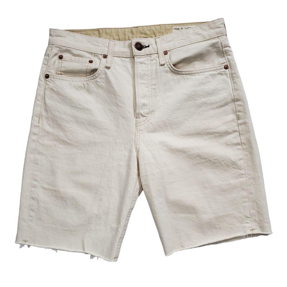 Rag & Bone Maya High Rise Walking Short in Ecru